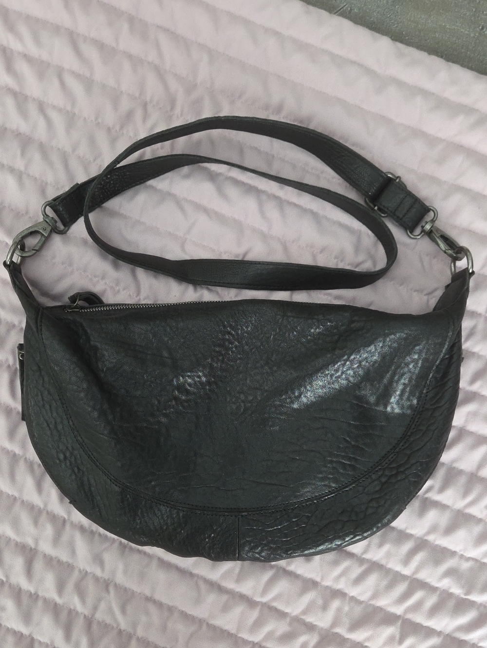 Latico Leathers Callie Black Bubble Crossbody Bag